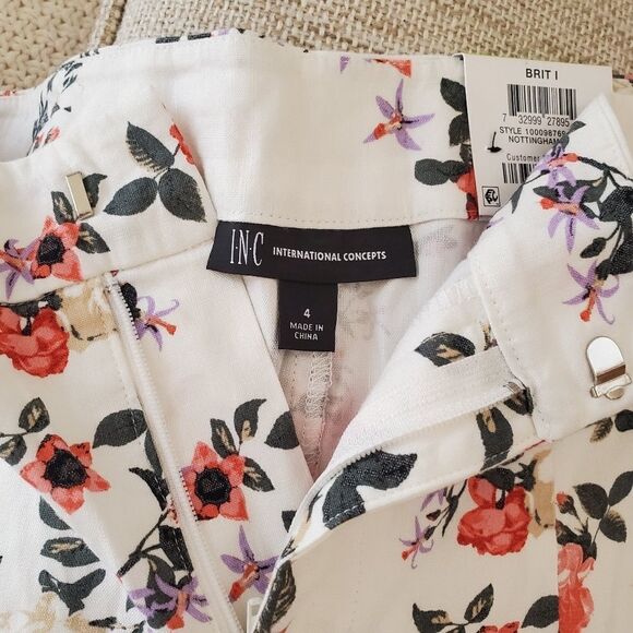 INC Floral Slim Ankle Pants - Picture 11 of 14